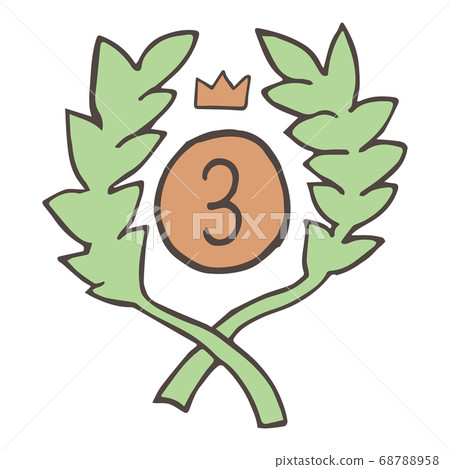 Handwritten ranking icon No.3 Handwritten ranking icon No.3 68788958