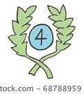 Handwritten ranking icon No.4 68788959
