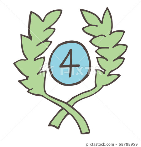 Handwritten ranking icon No.4 - Stock Illustration [68788959] - PIXTA
