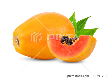 ripe papaya fruit isolated on white background ripe papaya fruit isolated on white background 68791295