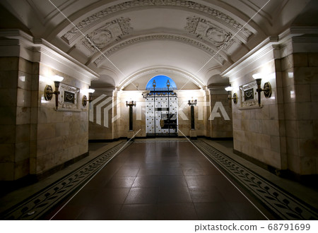 Metro station Oktyabrskaya (Koltsevaya Line) in Moscow, Russia. It was opened on 1 January 1950 68791699