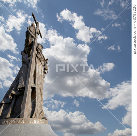 Monument to Holy Prince Vladimir the Great on Borovitskaya Square in Moscow near the Kremlin, Russia. The opening ceremony took place on November 4, 2016 Monument to Holy Prince Vladimir the Great on Borovitskaya Square in Moscow near the Kremlin, Russia. The opening ceremony took place on November 4, 2016 68792226