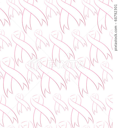 Seamless pattern with pink ribbons 68792301