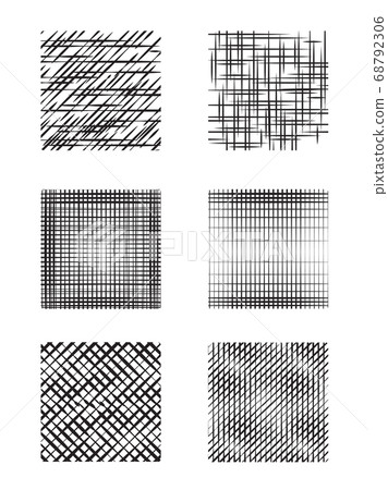 Set of square shapes with hatching. 68792306