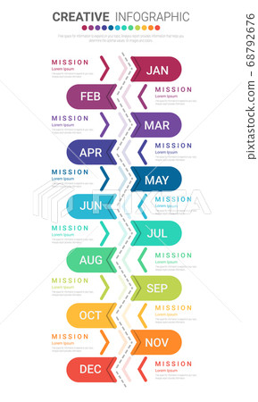 Infographics all month planner design and... - Stock Illustration ...