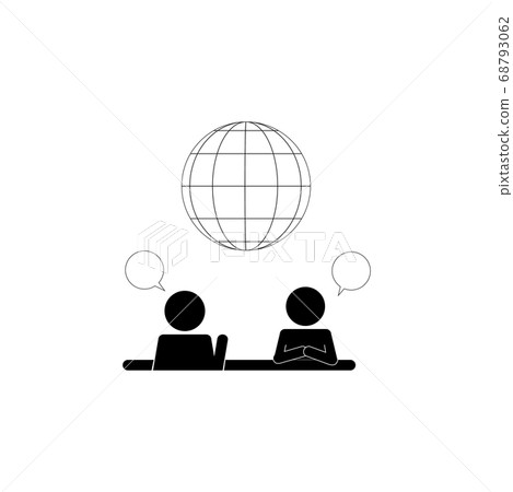 Pictogram to discuss the global environment - Stock Illustration ...