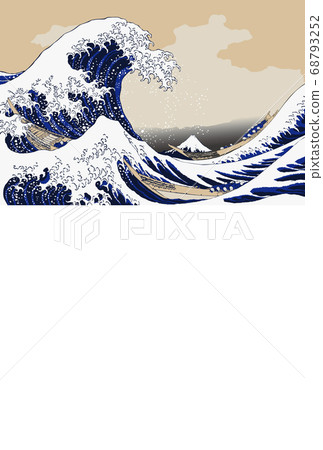 New Year's card Katsushika Hokusai Vertical off the coast of Kanagawa Fuji New Year's card Katsushika Hokusai Vertical off the coast of Kanagawa Fuji 68793252