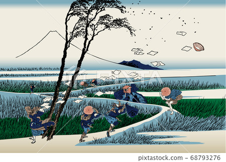 New Year's card Katsushika Hokusai, Suzhou Ejiri 2 New Year's card Katsushika Hokusai, Suzhou Ejiri 2 68793276