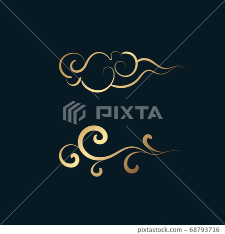 Traditional cloud pattern, Chuseok pattern Traditional cloud pattern, Chuseok pattern 68793716