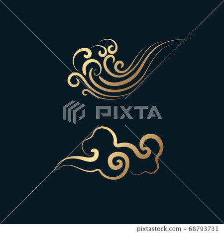 Traditional cloud pattern, Chuseok pattern Traditional cloud pattern, Chuseok pattern 68793731