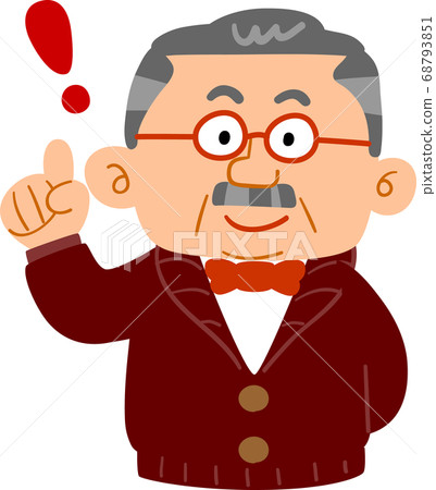 Upper body of a wealthy senior man 68793851