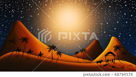 Christmas Nativity Scene Of Three Wise Men Magi Christmas Nativity Scene Of Three Wise Men Magi 68794578