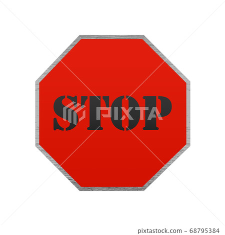 Coronavirus Stop Road Sign. Covid-19 Warning 3D Render Coronavirus Stop Road Sign. Covid-19 Warning 3D Render 68795384