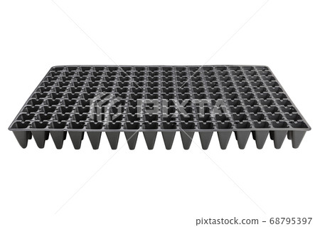 black plastic tray with cells for growing 68795397