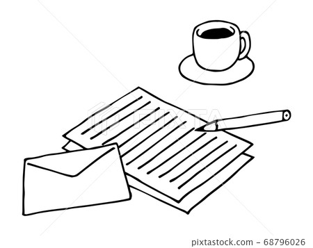 文具信封鉛筆咖啡 文具信封鉛筆咖啡 68796026