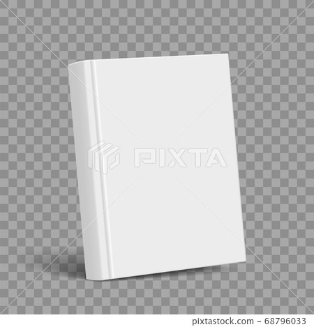 Blank book with white cover template. 68796033