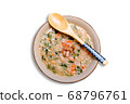 Porridge with shrimp and octopus 68796761
