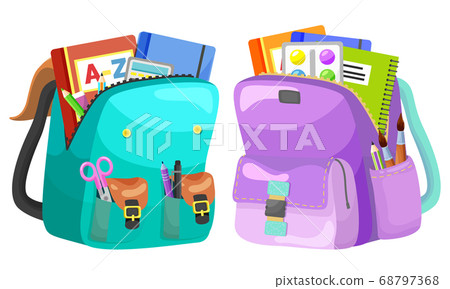 Colored School Backpack Back to School Colored School Backpack Back to School 68797368