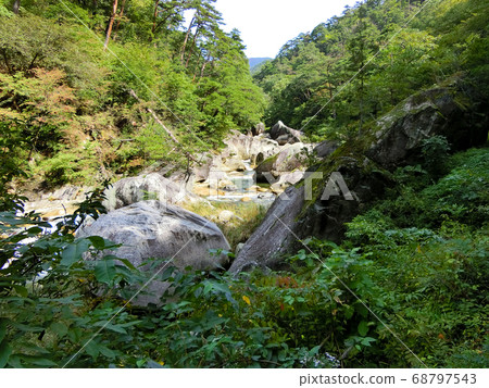 Arakawa of Shosenkyo in Kofu City, Yamanashi Prefecture (on the way from Nagatanbashi to upstream) 68797543