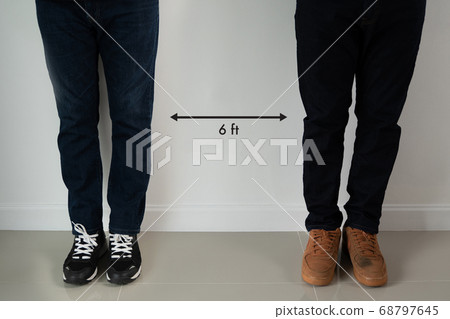 Six Feet Guidelines physical distance to keep to 68797645