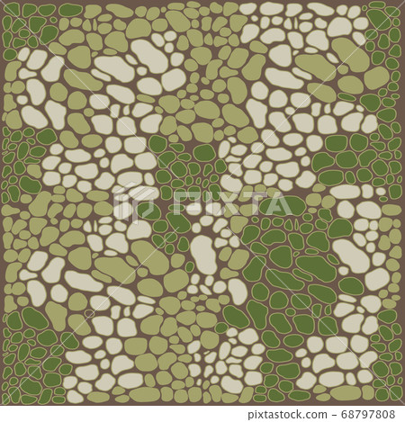 Fashionable camouflage pattern, military green print, seamless illustration 68797808
