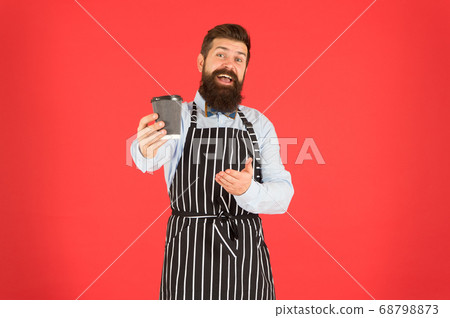 this is for you. bearded man hold take away this is for you. bearded man hold take away 68798873