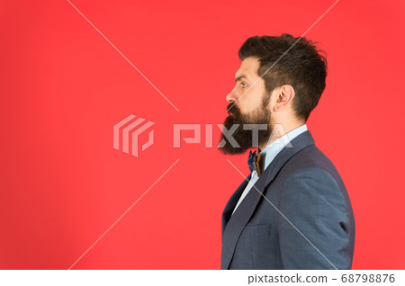 fashion fit. Bearded man in formal suit. Business fashion fit. Bearded man in formal suit. Business 68798876