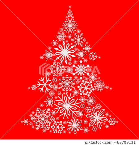 Snowflakes in the form of a Christmas tree.... - Stock Illustration ...