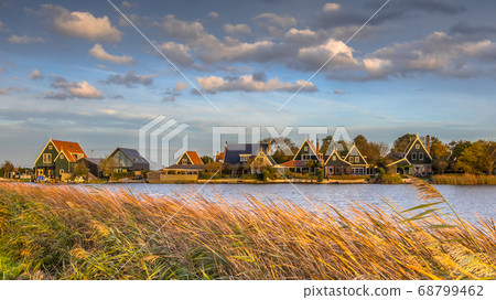 Traditional village scene holland 68799462