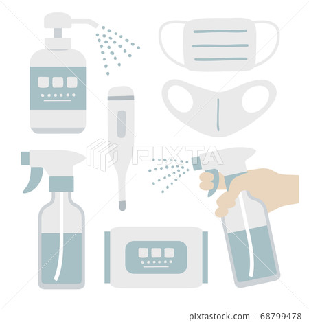 Illustration set such as infection control goods 68799478
