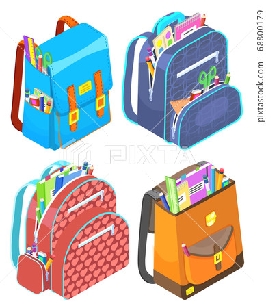 Colored School Backpack Back to School 68800179