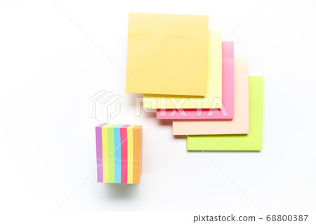 Different colored post for notes. Business concept 68800387