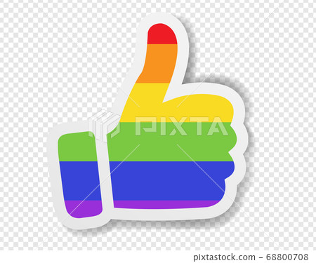 Colorful Hand Icons Isolated Transparent Background 68800708