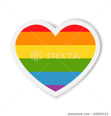 Heart Label Isolated White Background 68800722