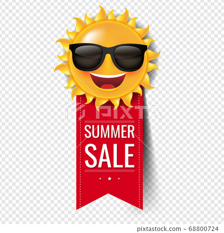 Sale Red Ribbon With Sun Transparent Background Sale Red Ribbon With Sun Transparent Background 68800724