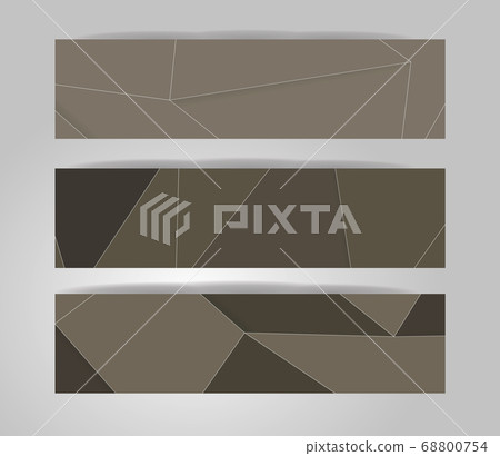 Vector banner set. Color concept geometric design 68800754