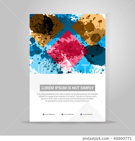 Vector Ink splash banner. Color concept geometric design 68800771