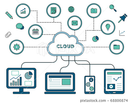 Cloud illustration/Business/IT/PC/Data/Share/Backup/Cool/Stylish Cloud illustration/Business/IT/PC/Data/Share/Backup/Cool/Stylish 68800874