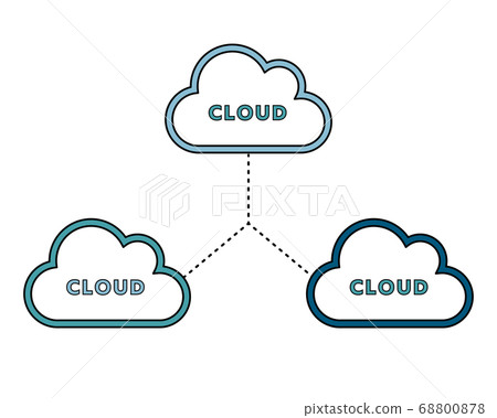 Cloud illustration/Business/IT/PC/Data/Share/Backup/Cool/Stylish 68800878