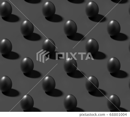 Black chicken eggs with shadow on black isometric 68801004