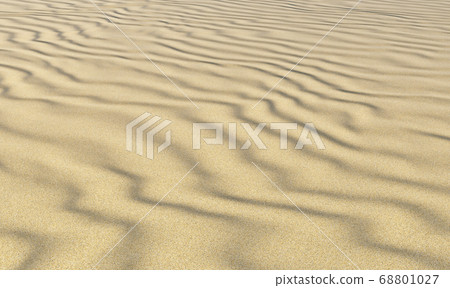 Yellow sand on beach with waves under day sun Yellow sand on beach with waves under day sun 68801027