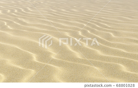 Wavey sand on beach under sunlight close-up 68801028