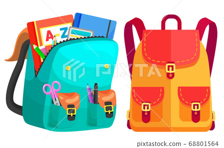 Colored School Backpack Back to School Colored School Backpack Back to School 68801564
