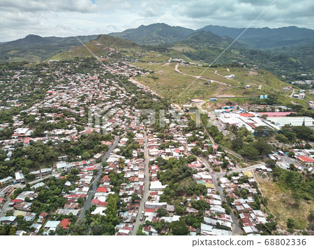 Matagalpa townscape from drone Matagalpa townscape from drone 68802336
