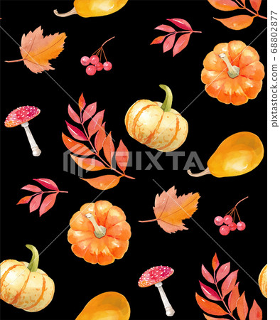 Halloween Watercolor Clipart Cute Fall Pumpkin Autumn Clipart 