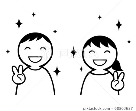 Men and women line drawing Men and women line drawing 68803687