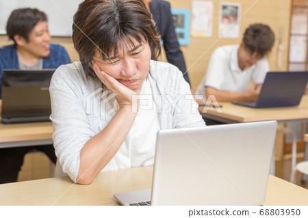 PC classroom for seniors 68803950