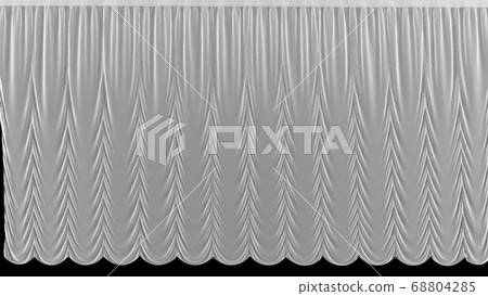 3d render White theater curtain in theater on black background 68804285