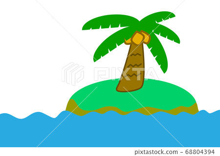 An island floating in the sea An island floating in the sea 68804394