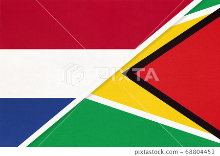 Netherlands or Holland and Guyana, symbol of flags Netherlands or Holland and Guyana, symbol of flags 68804451